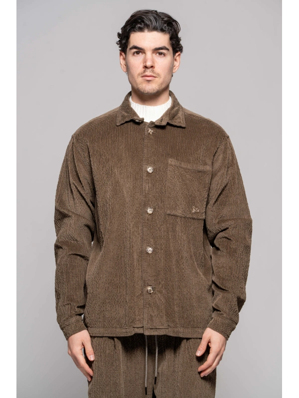 HAMMERED VELVET OVERSHIRT