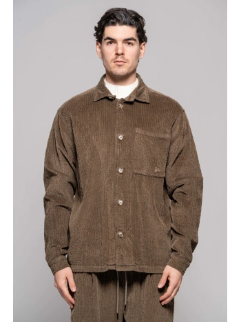 OVERSHIRT VELL.MARTELLATO COGNAC