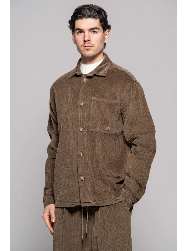 HAMMERED VELVET OVERSHIRT