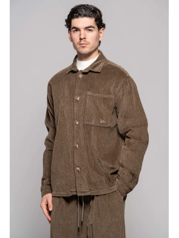 HAMMERED VELVET OVERSHIRT