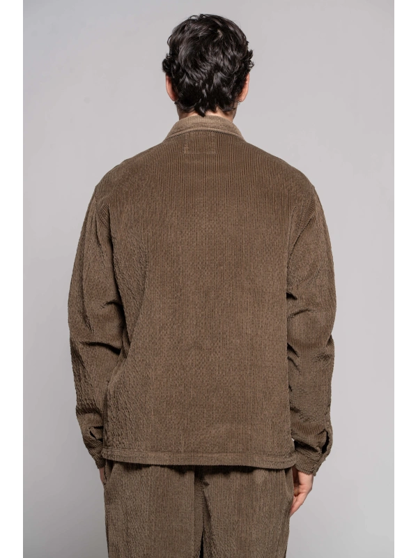 HAMMERED VELVET OVERSHIRT