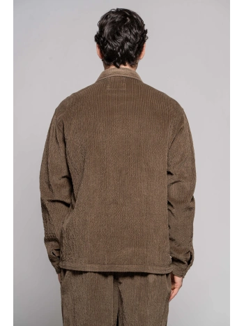 HAMMERED VELVET OVERSHIRT