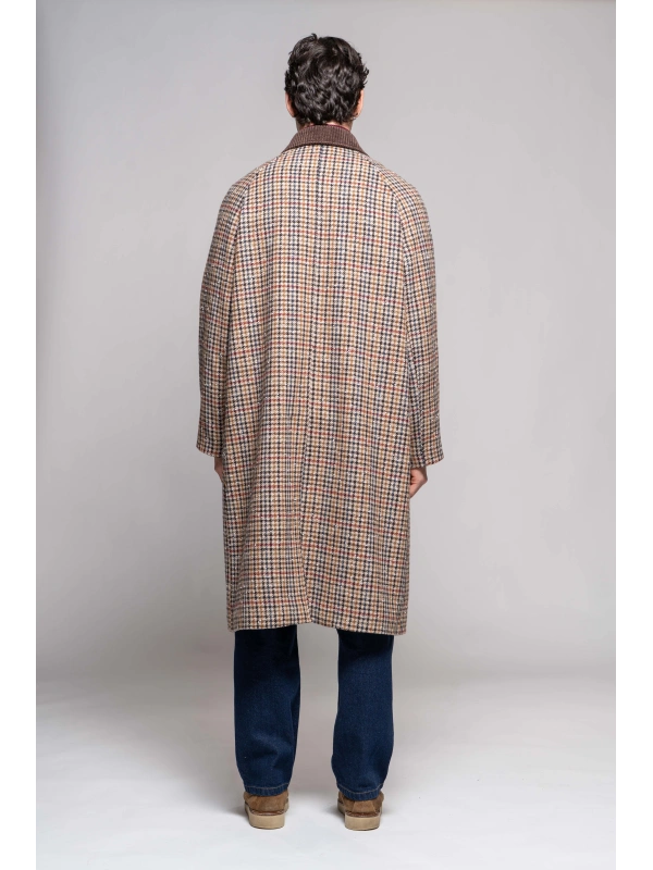 OVER COAT P.DE POULE COLLAR VELVET