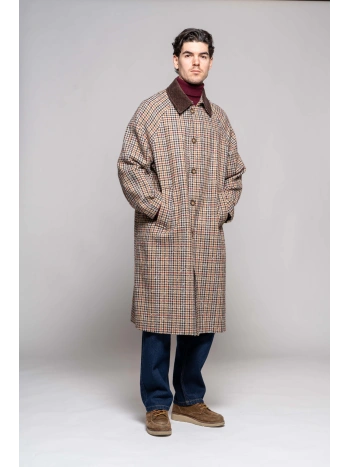OVER COAT P.DE POULE COLLAR VELVET
