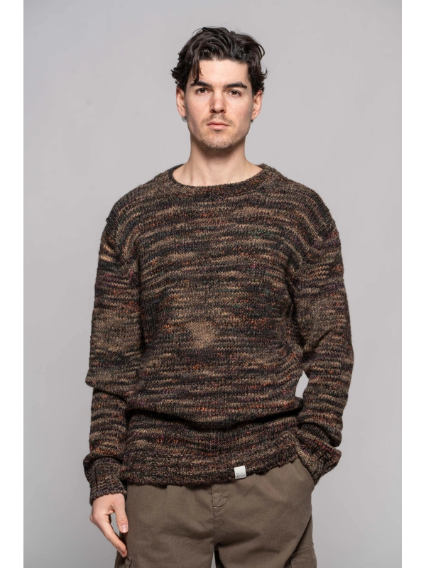 MAGLIA GIROCOLLO PAVONE