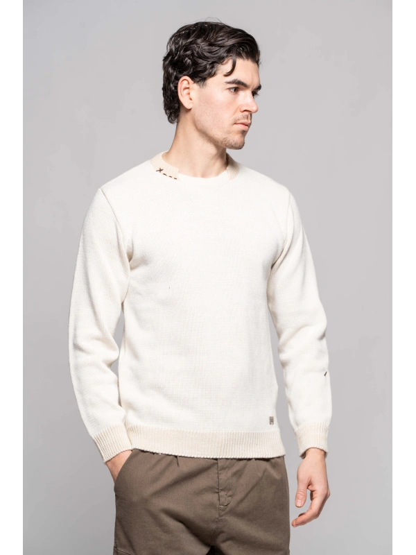BICOLOR PATCHES SWEATER