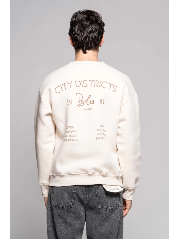 G-NECK SWEATSHIRT WITH PRINT