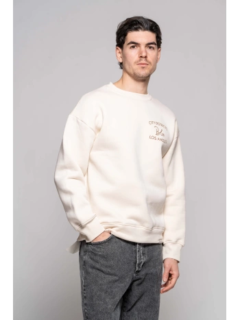 G-NECK SWEATSHIRT WITH PRINT