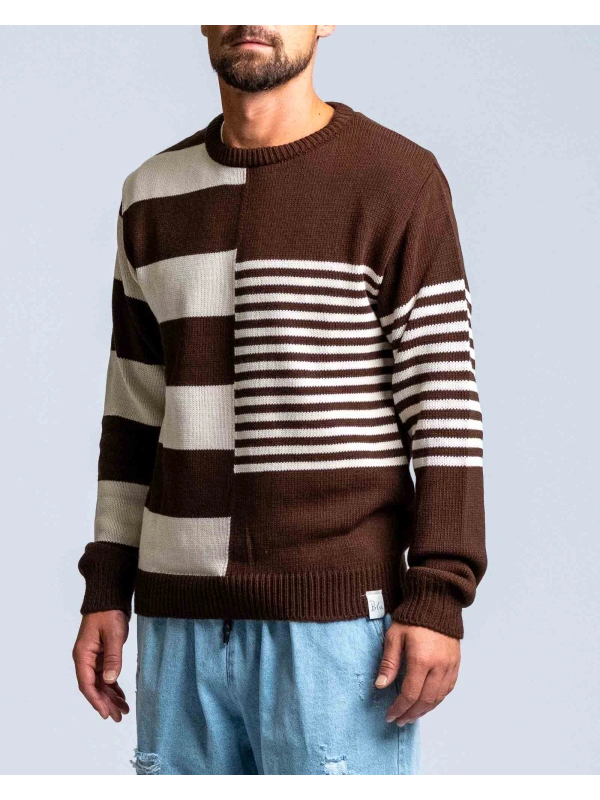 MAGLIA RIGA JAQUARD PANNA