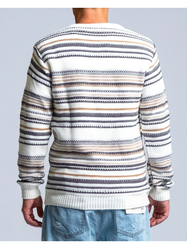 MAGLIA RIGA JAQUARD PANNA