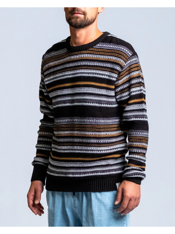 JACQUARD STRIPED SWEATER