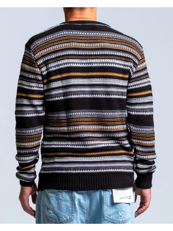 MAGLIA RIGA JAQUARD PANNA