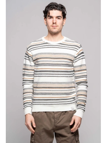 MAGLIA RIGA JAQUARD PANNA