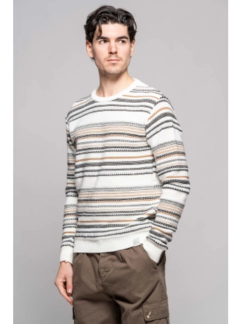 MAGLIA RIGA JAQUARD PANNA