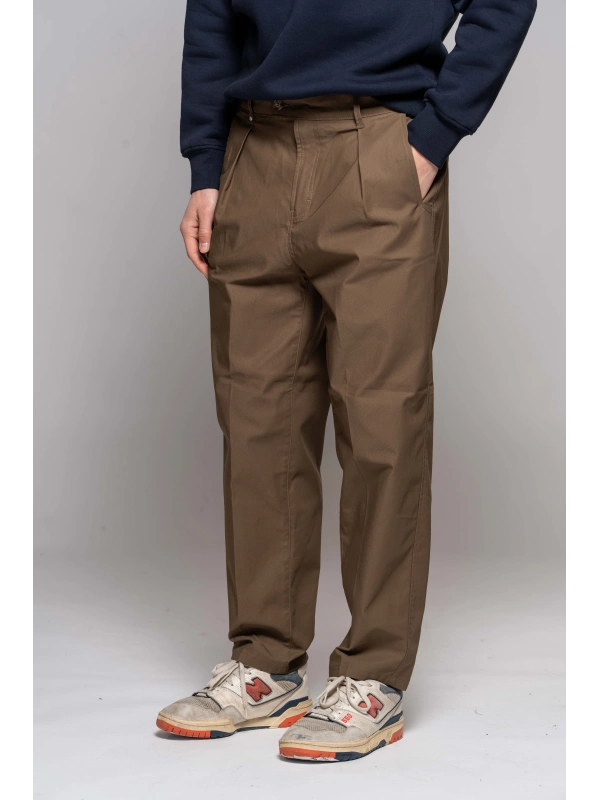 YARN-DYED POL/COTTON PANTS