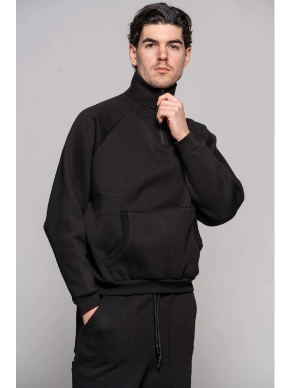 HALF ZIP SWEATSHIRT
