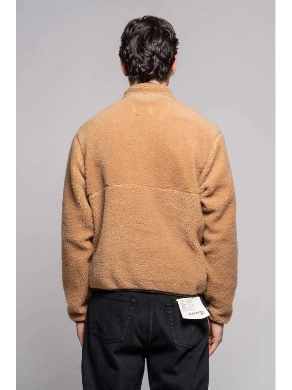 GIUBBINO TEDDY MEZZA ZIP CAMMELLO