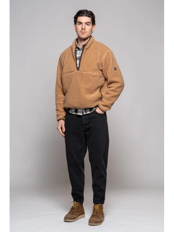 HALF-ZIP TEDDY JACKET