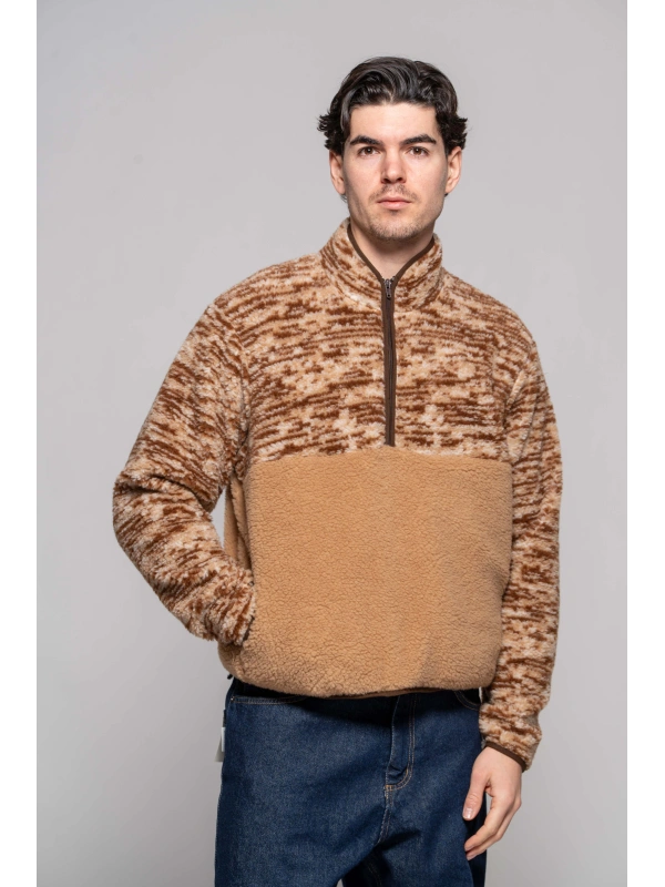 Half and Half Teddy Jacket