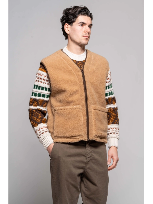 GILET TEDDY MEZZA ZIP