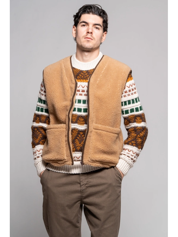 GILET TEDDY MEZZA ZIP