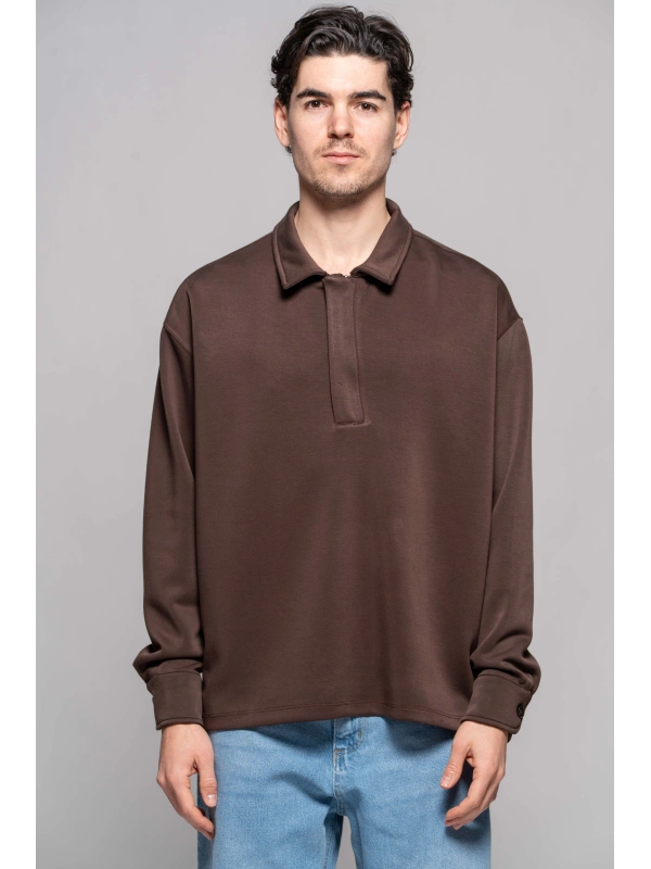 VISCOSE SWEATSHIRT POLO