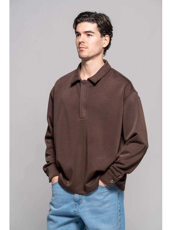 VISCOSE SWEATSHIRT POLO 2