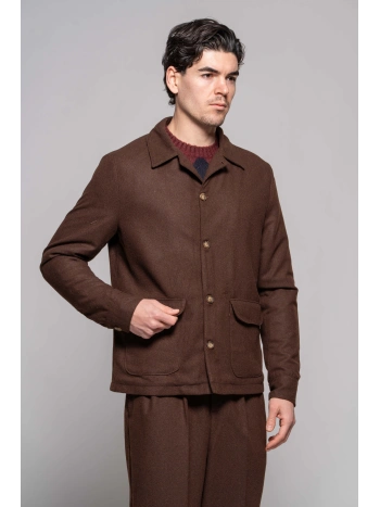 VISCOSE WOOL OVERSHIRT
