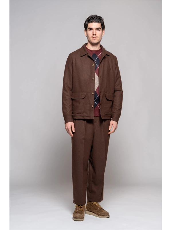 VISCOSE WOOL OVERSHIRT