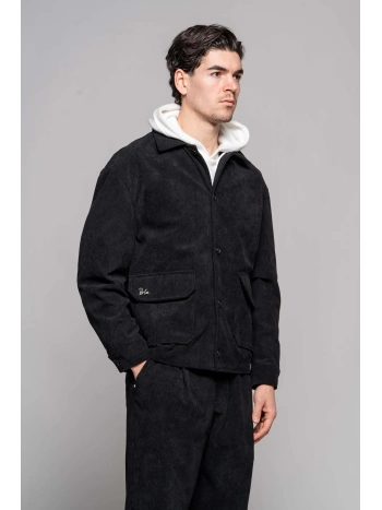 VELVET OVERSHIRT JACKET.