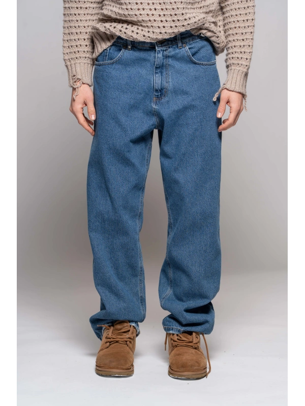 MEDIUM MARBLE PALAZZO JEANS