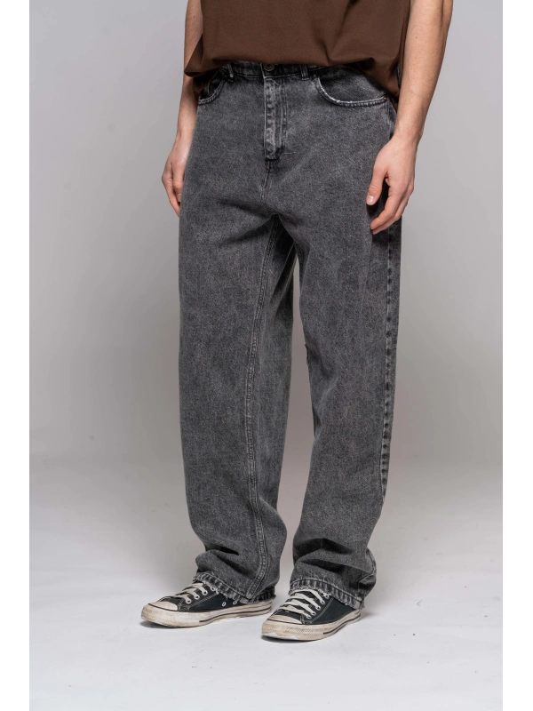 BLACK MARBLE PALAZZO JEANS 2