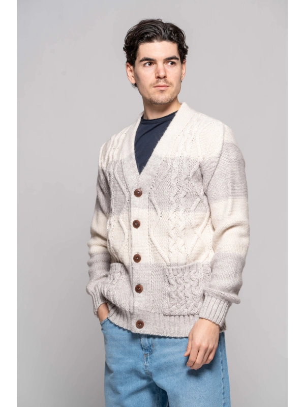 CARDIGAN WITH BRAID BANDS