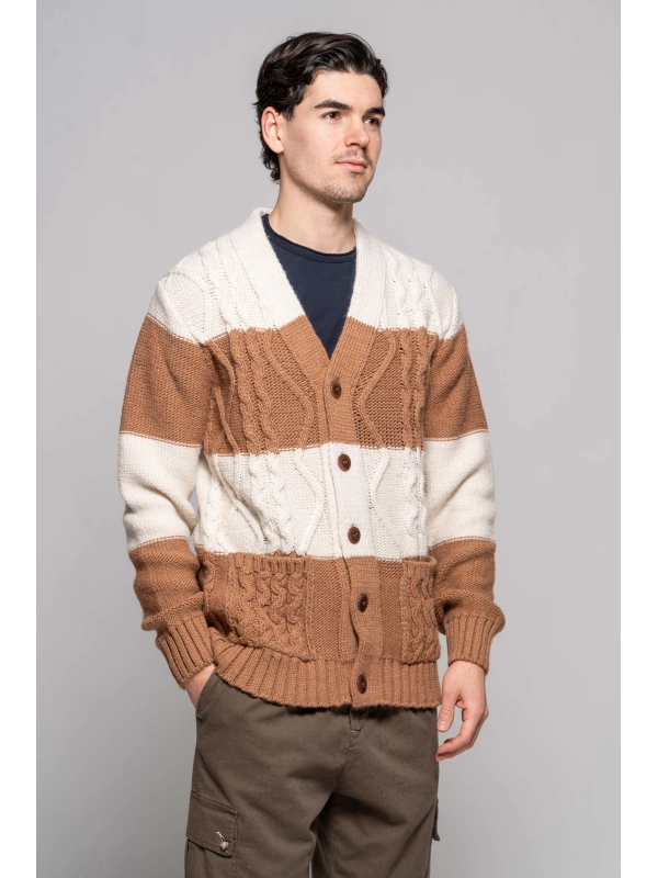 CARDIGAN WITH BRAID BANDS